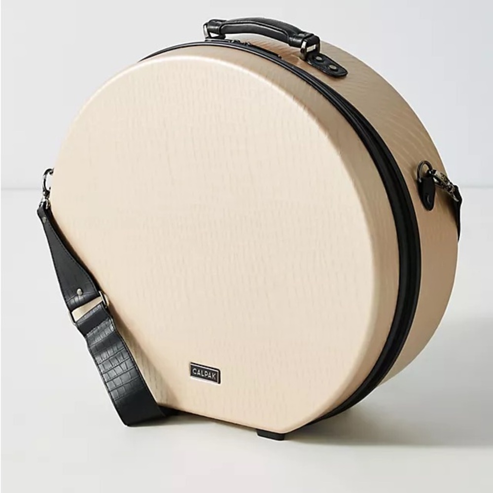 Calpak Cream Round Travel Bag